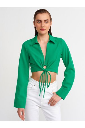 Рубашка – зеленая стандартного кроя , зеленый Dilvin