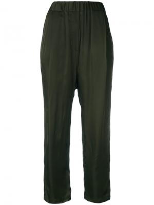 Укороченные брюки с эластичным поясом Damir Doma. Цвет: зелёный