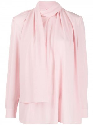 Блузка с длинными рукавами и шарфом Alexander McQueen. Цвет: розовый
