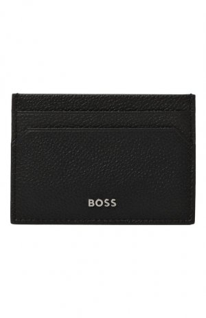 Кожаный футляр для кредитных карт BOSS. Цвет: чёрный