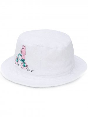 Шляпа с вышивкой Natasha Zinko. Цвет: белый