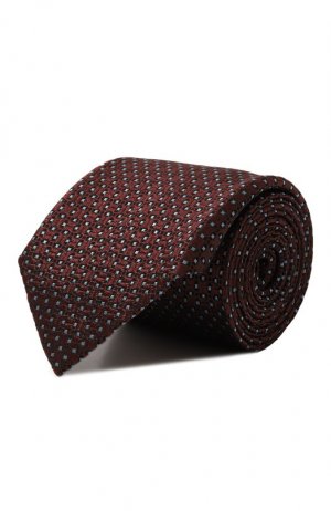 Шелковый галстук Emporio Armani. Цвет: бордовый
