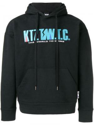 Толстовка с капюшоном и вышивкой логотипа KTZ. Цвет: черный