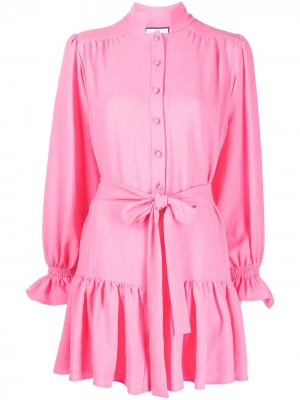 Платье-рубашка с завязками Alexis. Цвет: розовый
