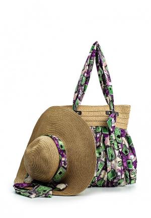 Комплект пляжный сумка и шляпа Venera. Цвет: разноцветный