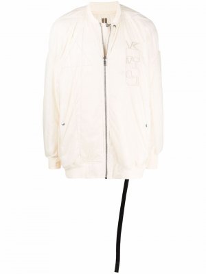 Embroidered-logo bomber jacket Rick Owens DRKSHDW. Цвет: бежевый