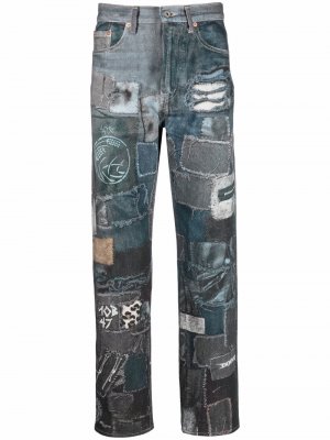 Patch-detail denim jeans Doublet. Цвет: синий