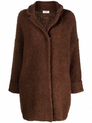 Однобортное пальто LIU JO. Цвет: коричневый