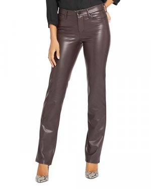 Черные прямые джинсы из искусственной кожи с высокой посадкой Marilyn NYDJ, цвет Red Nydj