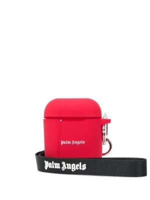 Чехол для AirPods с логотипом Palm Angels. Цвет: красный