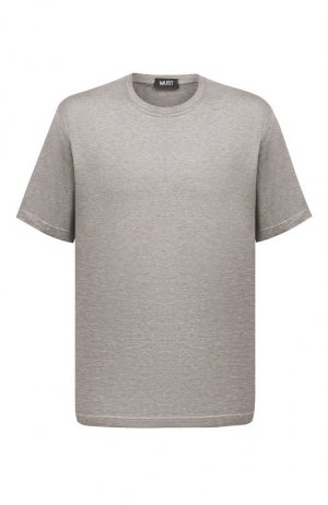 Хлопковая футболка MUST. Цвет: серый