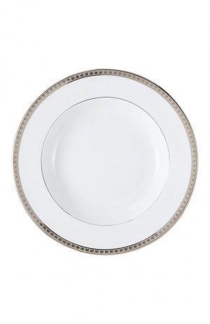 Тарелка суповая Athena Platine Bernardaud. Цвет: серебряный