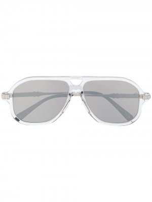 Солнцезащитные очки в массивной оправе Philipp Plein. Цвет: белый