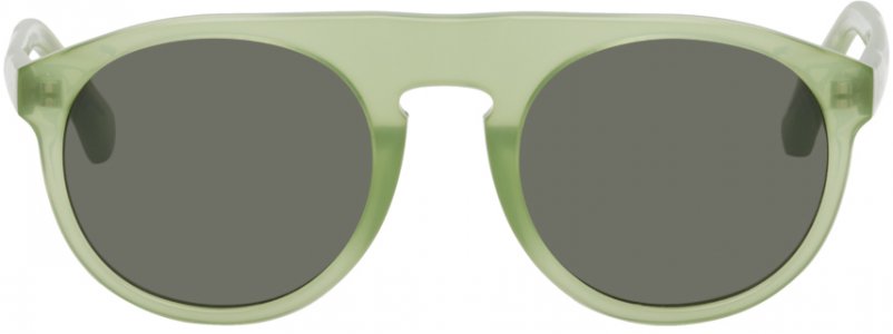 Зеленые солнцезащитные очки Linda Farrow Edition 91 C1 Dries Van Noten