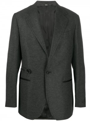 Пиджак 1990-х годов с заостренными лацканами Gianfranco Ferré Pre-Owned. Цвет: серый