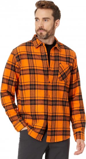 Рубашка Podium Plaid Long Sleeve Flannel , цвет Orange Check Oakley