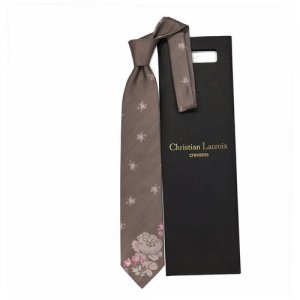 Стильный итальянский галстук 837311 Christian Lacroix. Цвет: серый