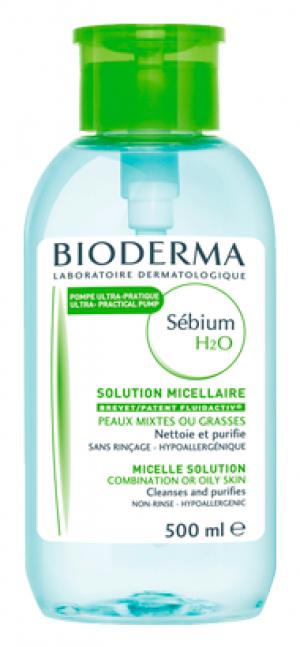 Мицеллярная вода Sebium Solution Micellaire с помпой (Объем 500 мл) Bioderma