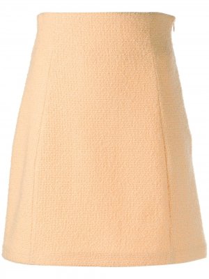 Твидовая юбка А-силуэта St. John. Цвет: оранжевый