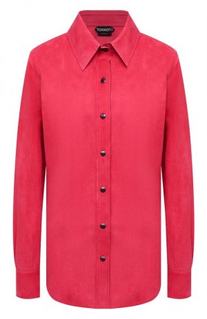 Замшевая рубашка Tom Ford. Цвет: розовый