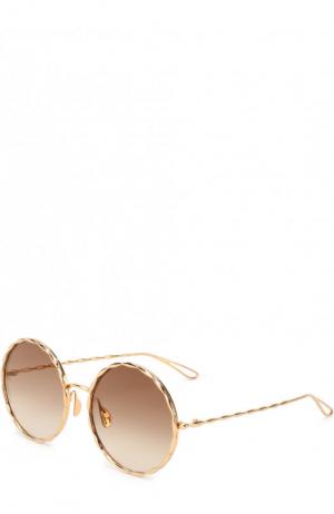 Солнцезащитные очки Elie Saab. Цвет: золотой