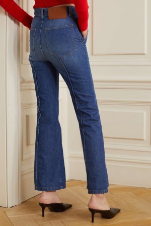 VICTORIA BECKHAM расклешенные джинсы Brigitte с высокой посадкой, синий