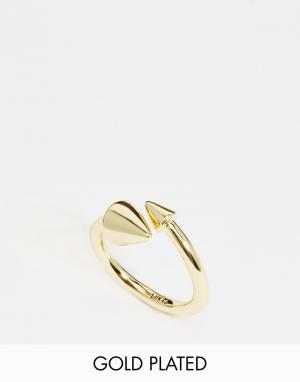 Незамкнутое кольцо с шипом Luv AJ. Цвет: золотой