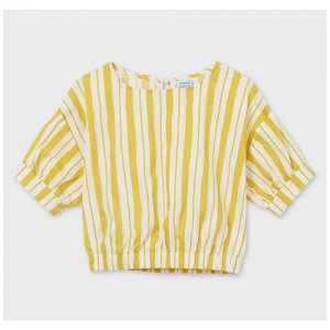 Свободная летняя блузка 6176/21 Желтый 140 Mayoral. Цвет: желтый