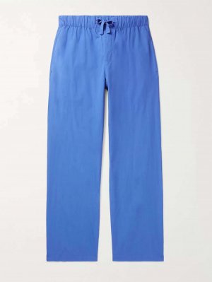 Пижамные брюки из органического хлопка и поплина, синий Tekla