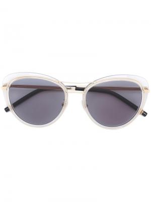 Солнцезащитные очки с круглой оправой Boucheron Eyewear. Цвет: металлик