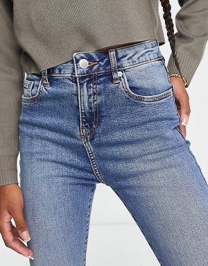 Укороченные расклешенные джинсы Petite средней стирки Miss Selfridge