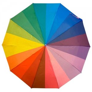 Зонт полуавтоматический , радуга (RD-8600), мужской, женский, зонтик, защитой от ветра, светоотражающей, зонтик гриб Angel. Цвет: мультиколор