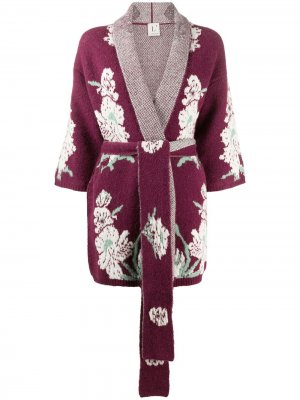 LAutre Chose трикотажный халат с вышивкой L'Autre. Цвет: красный