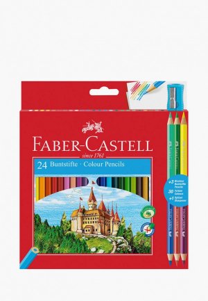 Набор карандашей Faber-Castell цветные, 24 цв. + 6. Цвет: разноцветный