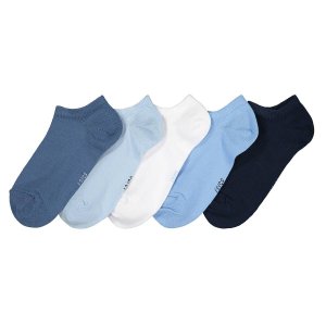 Комплект из пяти пар носков LaRedoute LA REDOUTE COLLECTIONS. Цвет: синий