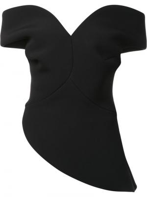 Блузка с открытыми плечами Brandon Maxwell. Цвет: чёрный