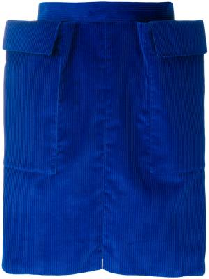 Структурированная юбка Maison Rabih Kayrouz. Цвет: синий