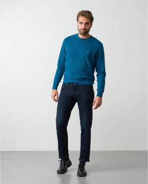 Мужские джинсы узкого кроя сине-черного цвета , черный Etiem