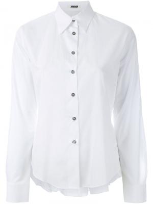 Укороченная рубашка с оборкой Jourden. Цвет: белый