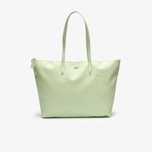 Сумки и кошельки Женская сумка-тоут L.12.12 Concept на молнии Lacoste. Цвет: зелёный