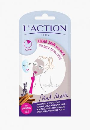 Маска для лица LAction L'Action очищающая Peau Nette, 15 г. Цвет: прозрачный