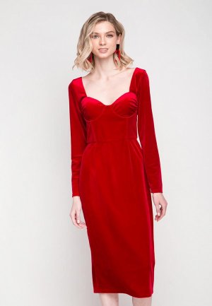 Платье Fors. Цвет: красный