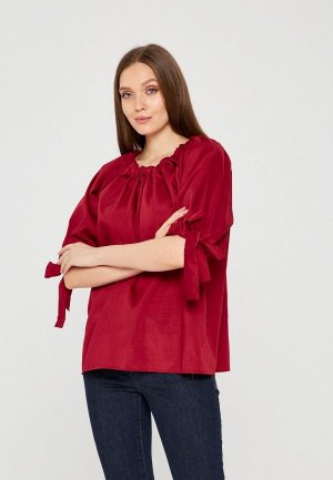 Блуза Lelio. Цвет: бордовый