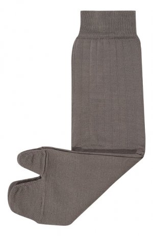 Хлопковые носки Maison Margiela. Цвет: серый