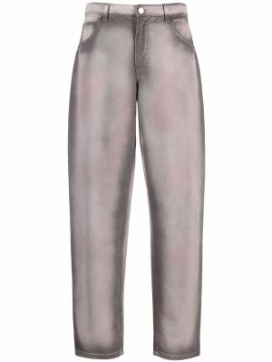 Укороченные джинсы с завышенной талией Alberta Ferretti. Цвет: серый