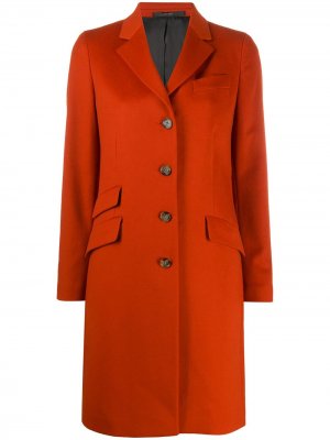 Пальто на пуговицах с длинными рукавами Paul Smith. Цвет: красный