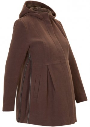 Регулируемое пальто для беременных с капюшоном, коричневый Bpc Bonprix Collection