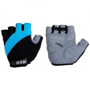 Велосипедные перчатки X66457-C р.S (черно-голубые) STG. Цвет: черный/голубой