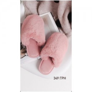 Тапки домашние женские HS-LUX меховые закрытые розовые р.36/37 Twins. Цвет: розовый