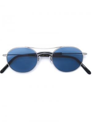 Солнцезащитные очки Masunaga. Цвет: металлик